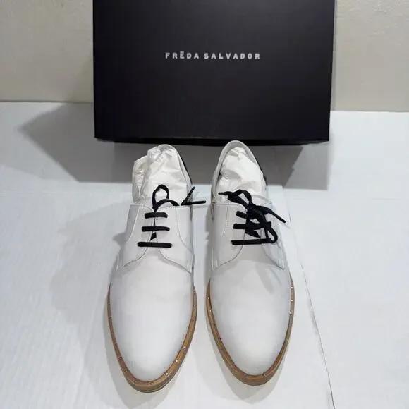 Freda Salvador Women's WIT D’Orsay Oxford Ivory Calf Size 5.5 - Picture 3 of 7